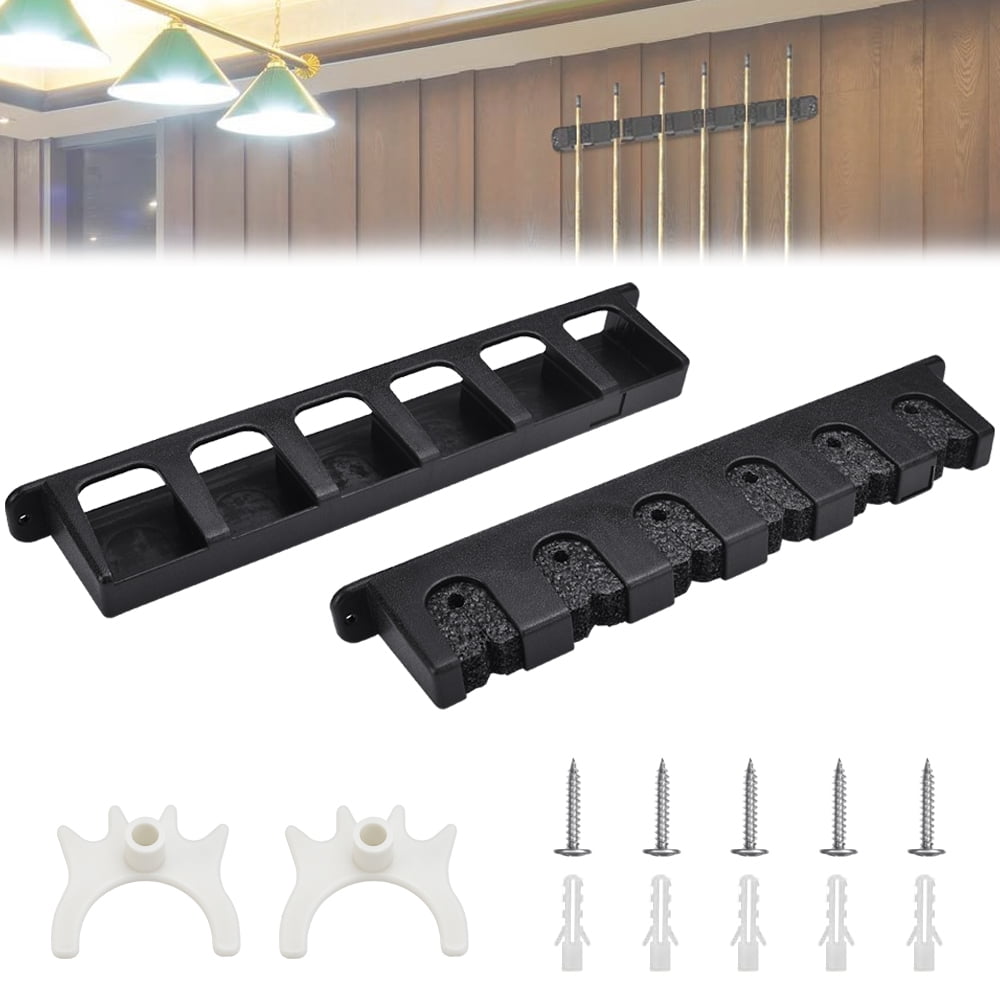 Pool Cue Rack Wall Mount Pool Cue Holder Wall Mount - Solid Wood Rack ...