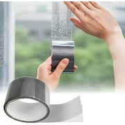 BUZIFU 2 Rolls Window Screen Repair Tape Fiberglass Mesh Patch Screen Adhesive Tape Screen Self-Adhesive Patch Repair Kit for Window and Door Screen Repair Anti-Mosquito 2 x 80 Inch, Black