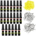 thumbnail image 1 of BUZIFU 20 Sets Waterproof Connector,2 Pin Electrical Terminal Wire Connector IP67 AMP PA66 Nylon 12V 1.5mm Car Electrical Connector Plug Terminal Plug Power Plug for Car Motorcycle Caravan Boat, 1 of 6