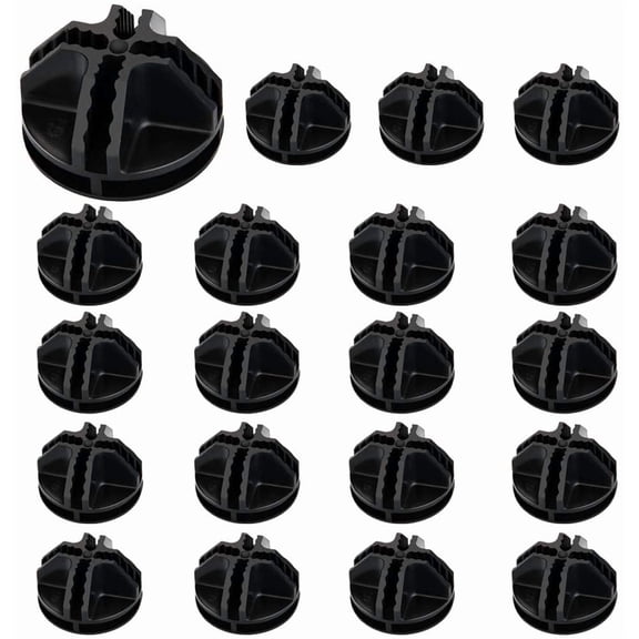 BUZIFU 20PCS Wire Cube Plastic Connectors Black Interlocking Plastic Connector Modular Organizer Clasp Buckle Clip for Cube Storage Shelving/Cabinet Modular Organizer/DIY Storage Cabinet