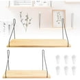 thumbnail image 1 of BUZIFU 3 Pcs Floating Shelf Wall Mounted Storage Shelves Decorative Wood Wall Shelves Hanging Rack Storage Organizer for Kitchen Living Room Bedroom Office Storage Shelves Display Racks Home Decor, 1 of 7