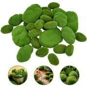BUZIFU 30 Pcs Artificial Moss Rocks 3 Size Decorative Mossy Rocks Moss Balls Fake Moss Decor Artificial Rock for Moss Faux Green Moss Covered Stones for Fairy Garden Floral Arrangements and Crafting