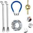 thumbnail image 1 of BUZIFU 5 Pieces Bicycle Spoke Wrench Bicycle Spoke Tool with Tyre Lever Tools Set Bicycle Rim Correct Kit Bicycle Bags Tools for Repair, 1 of 7