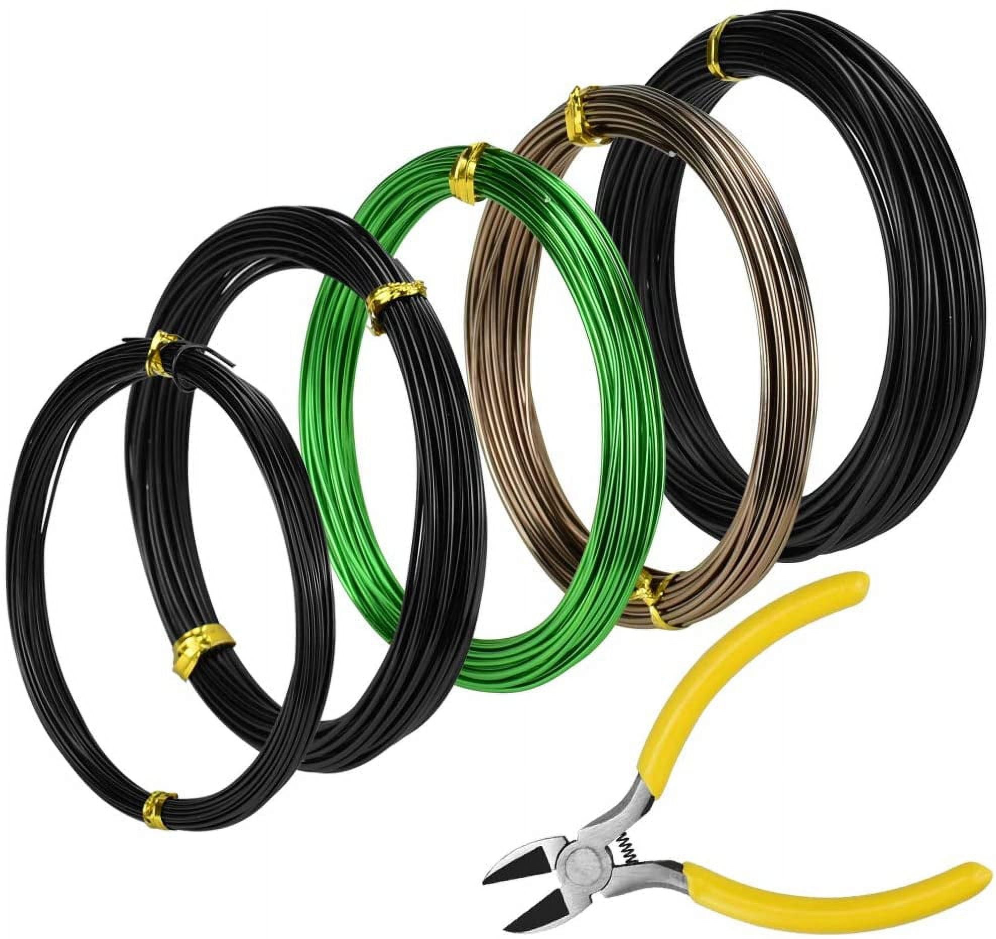 Bonsai Wire - Anodized Aluminum Wire 1.4 Mm 15 Gauge (100 Ft) Bonsai Training Wire - Bendable Flexible Bonsai Tree - Strong Corrosion And Rust Resistant Plant Kit