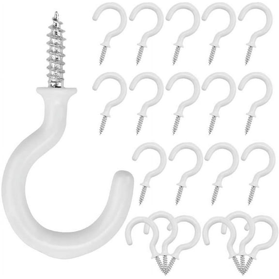 BUZIFU Sturdy and Durable up Hook made of Plastic and Carbol Steel, 47 x 17 mm, 50 Count