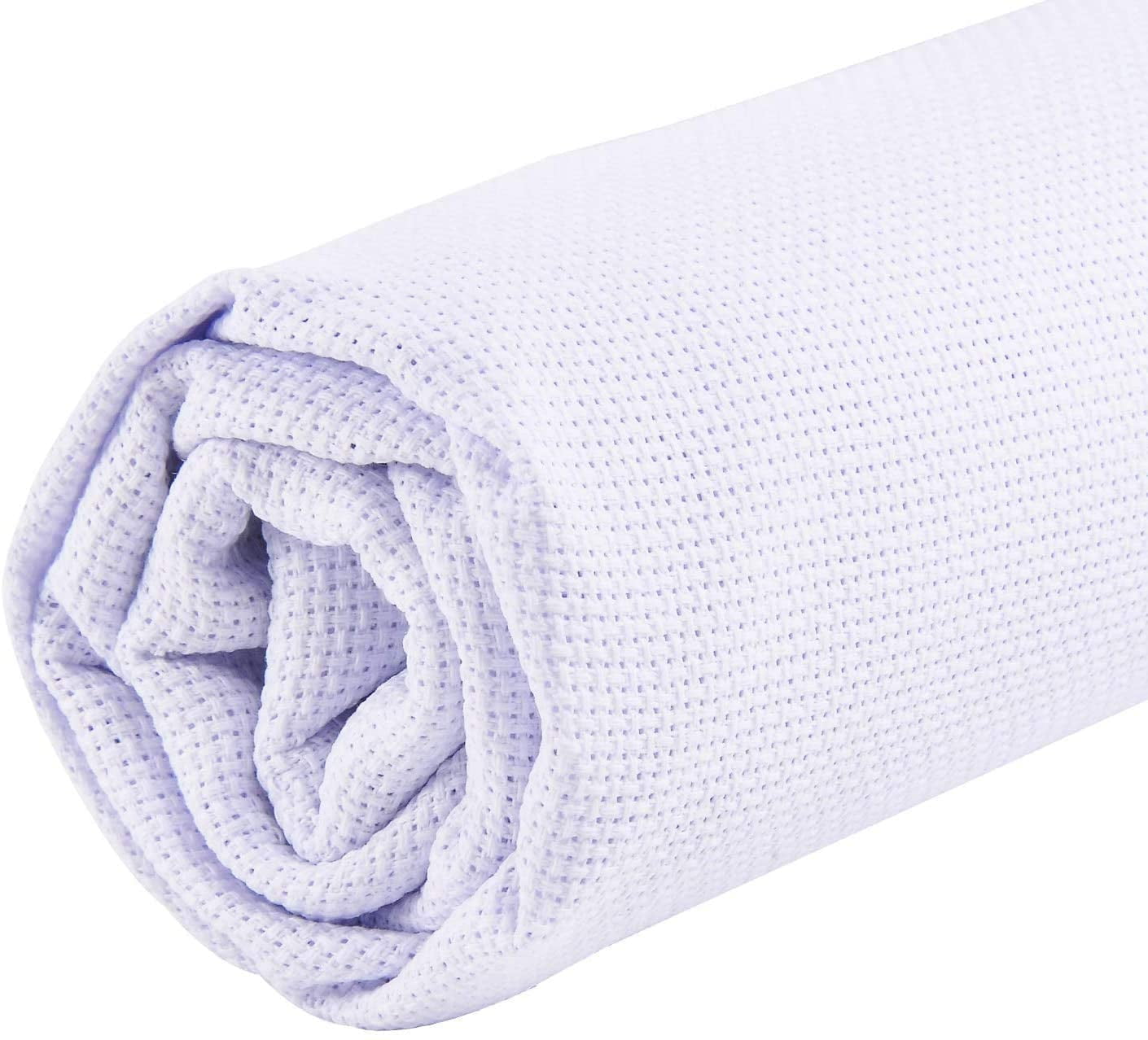 BUZIFU 59 by 39Inch 14 Count Aida Cloth Cross Stitch Large Fabric Embroidery Cloth for Embroidery