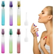 BUZIFU 6 PCS 10ml Spray Bottles Container Portable Travel Perfume Atomisers Mini Glass Refillable Perfume Bottles Mist Pump Empty Sample Spray Bottles with Dropper for Travel Essential Oils Perfume
