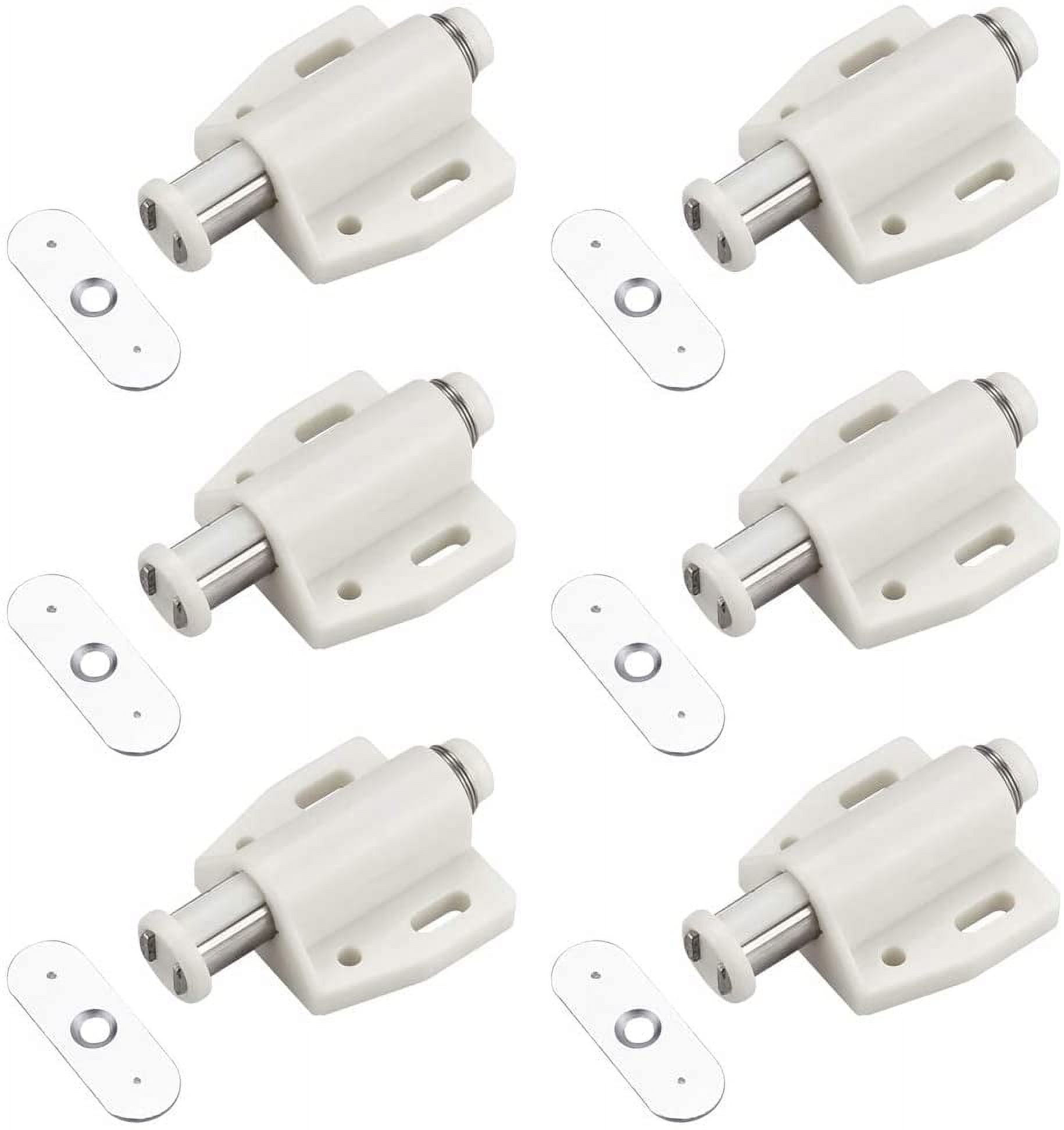 BUZIFU 6 PCS Door Catch Push Open Touch Latch Plastic