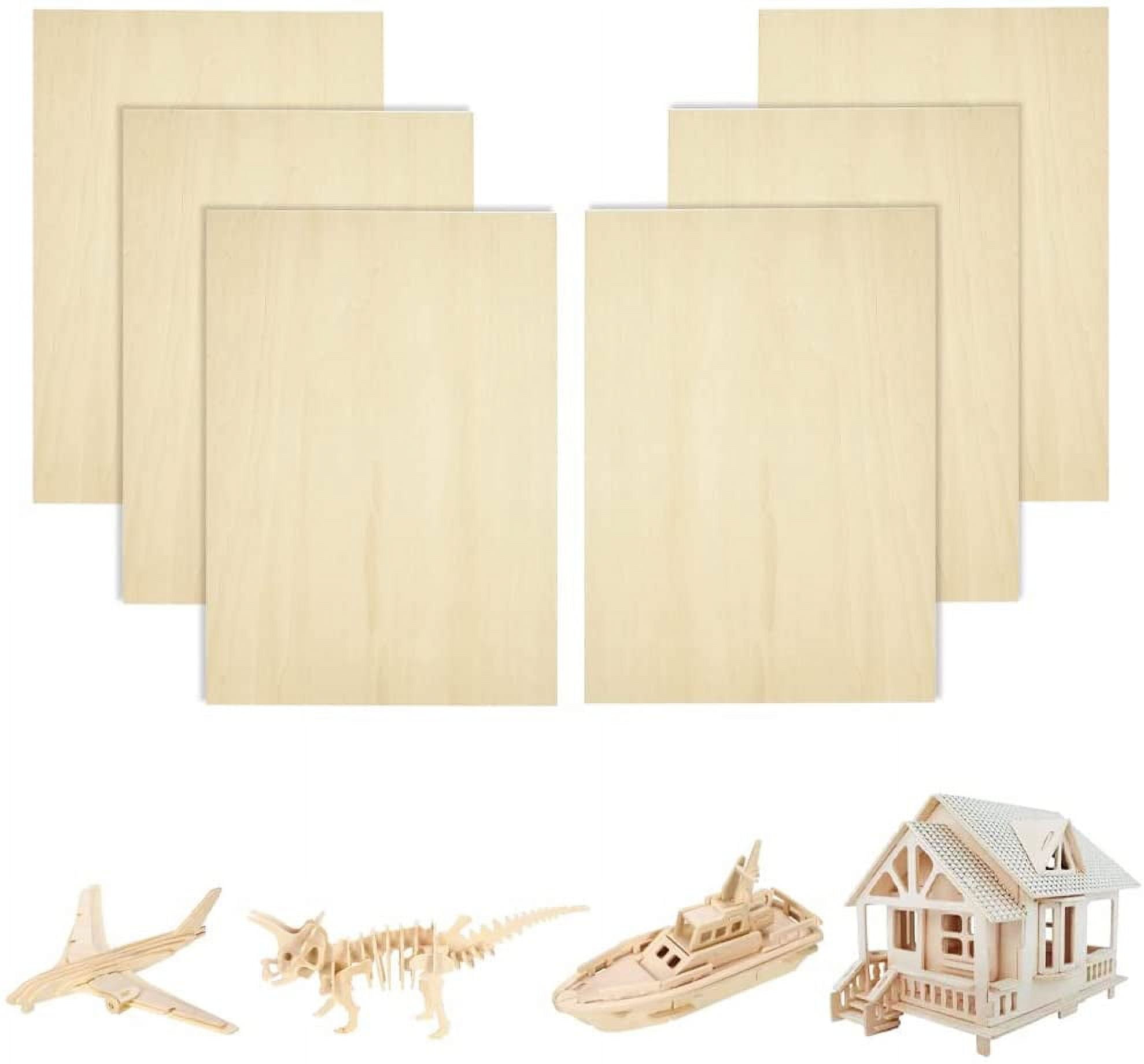 12Pack Basswood Sheets 1/8 Inch, 3Mm Plywood Sheets 11.8 X 11.8 Inch  Unfinished