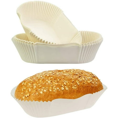 BUZIFU 60Pcs Baking Tin Liners Bread Tin Liners Loaf Tin Baking Paper Liner 2lb Loaf Liners Disposable Cake Liners Non-Stick Loaf Tin Liners Loaf Tin Liner Paper Set for Muffins Cupcakes Mini Snacks