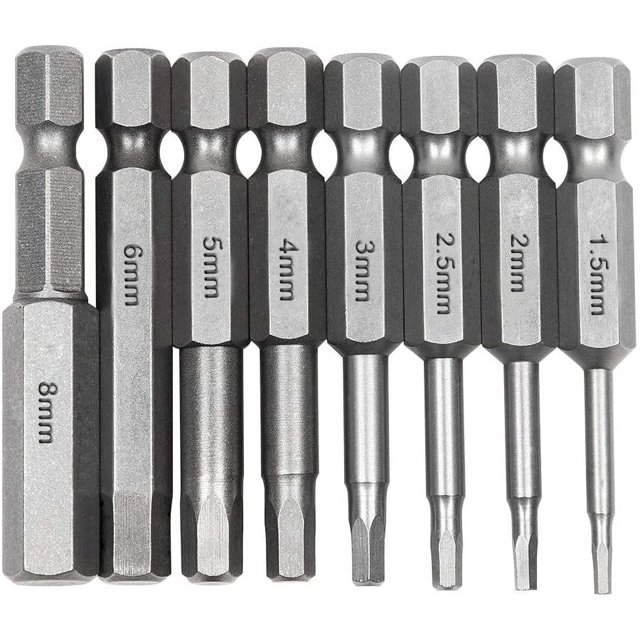 Point Hex Bit BUZIFU 8 PCS Hex Shank Magnetic Screwdriver Bits, Inner Hexagon Bits ...