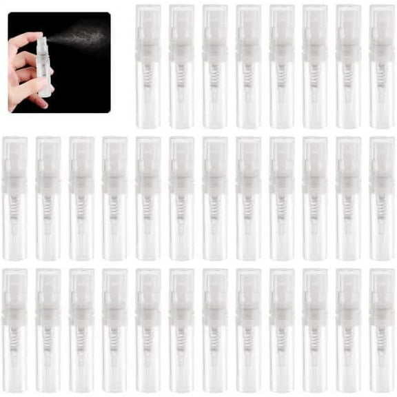 BUZIFU 80 Pcs Mini Spray Bottles, 3ML Mini Atomiser Spray Bottle Mini Spray Atomizer Portable Mini Refillable Perfume Empty Spray Bottle Mini Sample Bottles for Travel Essential Oils Perfume