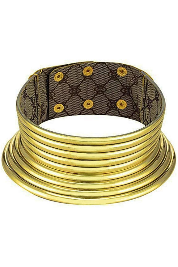 African Choker Punk Necklace Gothic Adjustable African Gold Necklace African Style Theme Party Necklace for Daughters, Lovers, Girlfriends, Mothers Christmas Birthday Gift