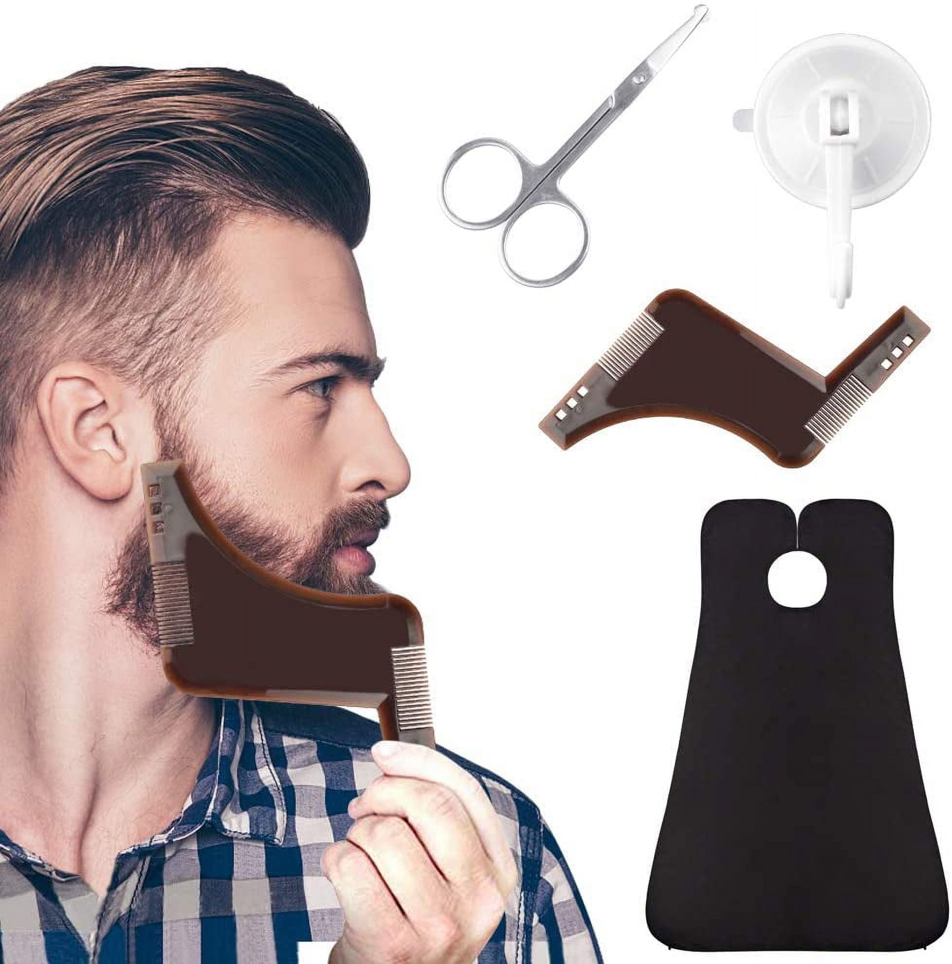 BUZIFU Beard Apron Black Beard Shaving Bib Shaving Cloth Adjustable