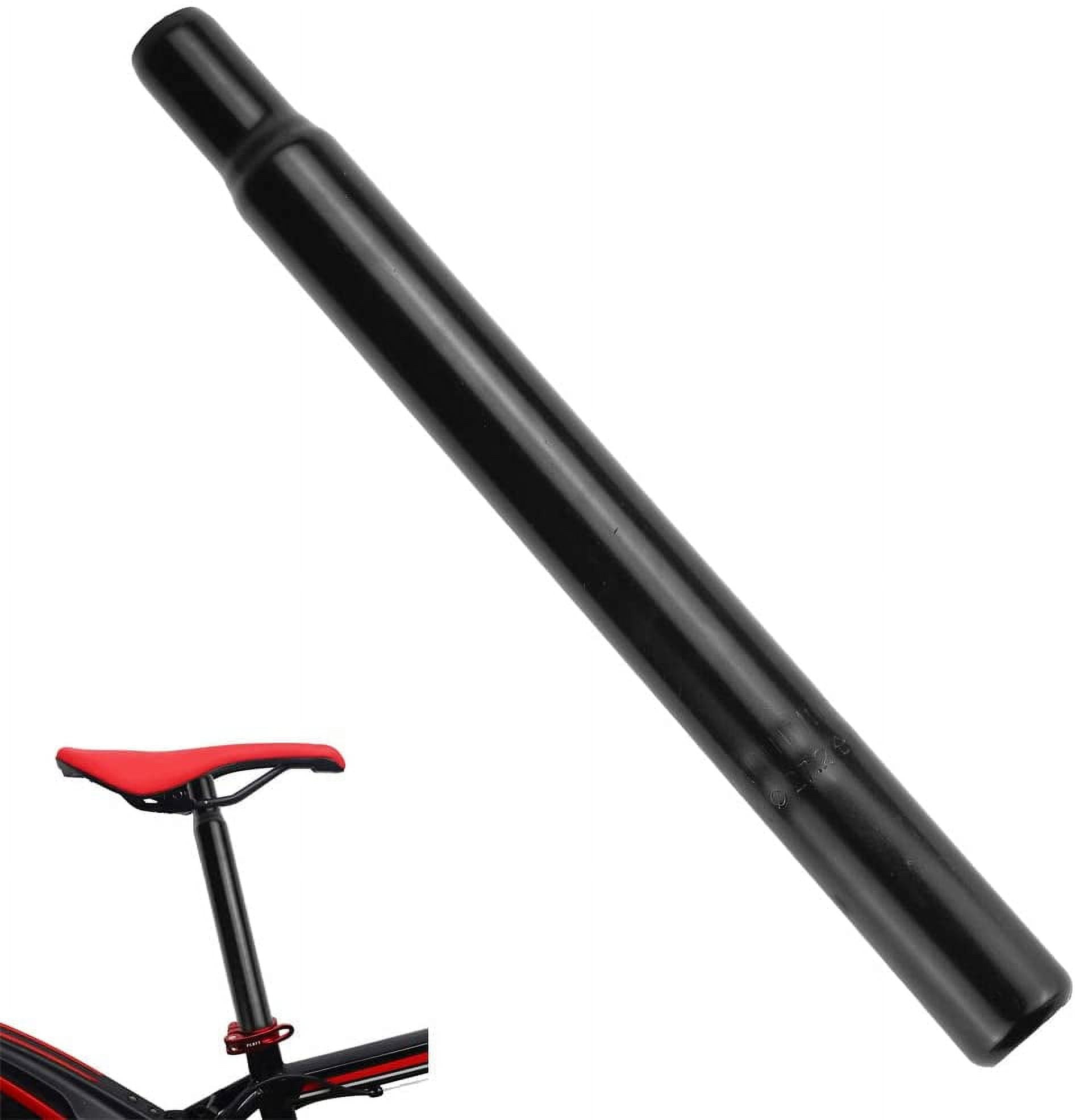 BUZIFU Bicycle Seat Post 27.2mm Bicycle Iron Seatpost Saddle Stem Cycling MTB Road Bike Seat Post 300mm Length Saddle Pole Bike Seatpost Seat Tube for MTB Road Bike BMX Fixed Gear Black
