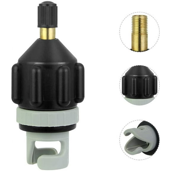 BUZIFU Inflatable Boat SUP Pump Adaptor Air Pump Converter Standard Schrader Conventional Pump Adaptor Air Valve Adapter Pumping Head Connector for Inflatable Rowing Boat,Stand Up Paddle Boa