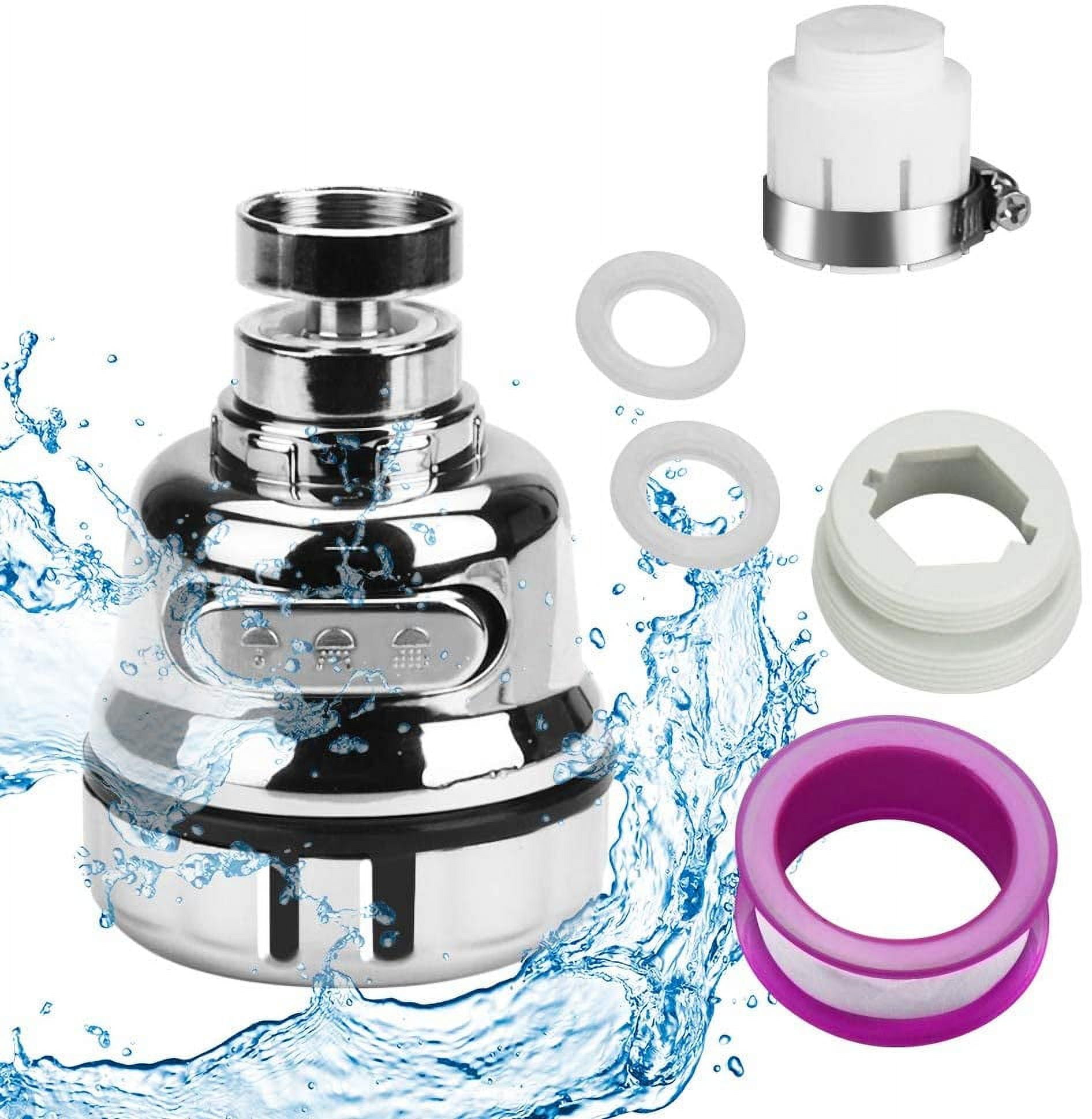 BUZIFU Kitchen Tap Spray Head, 360 ° Rotatable Spray Head Adapter