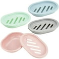 thumbnail image 1 of BUZIFU Soap Dish Case Holder Saver 4 Pack Bathroom Soap Dishes Box with 4 Colors Plastic Shower Soap Holder for Bathroom,Kitchen,Shower Room to Keep the Soap Dry(Gray,Blue,Green,Pink), 1 of 7