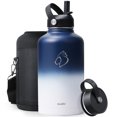 thumbnail image 1 of BUZIO 64 oz Insulated Water Bottle with Straw Lid and Flex Cap, Vacuum Stainless Steel Water Bottle Water Flask, Double Wall Travel Mug for Outdoor Sports Hiking Cycling Camping Running, 1 of 9
