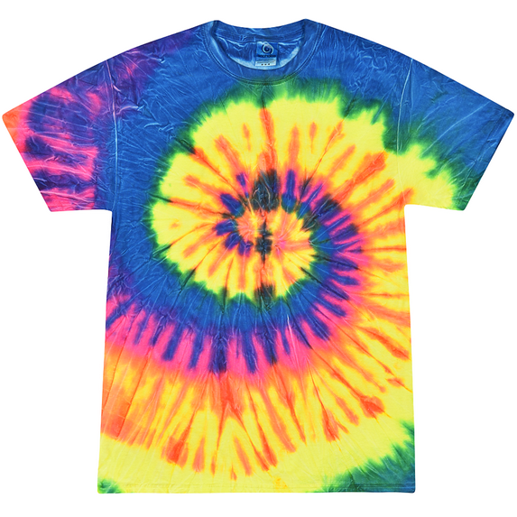 BUy Cool Shirts Neon Rainbow Tie Dye T-shirt, X-Small Kids (2-4)