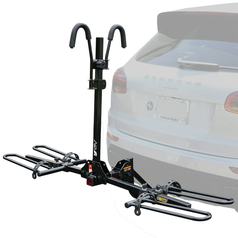 BV 2-Bike Rack Hitch Mount For Car SUV Trunk Bicycle Platform Carrier Max  70LBS With 1.25 & 2 Hitch Receiver