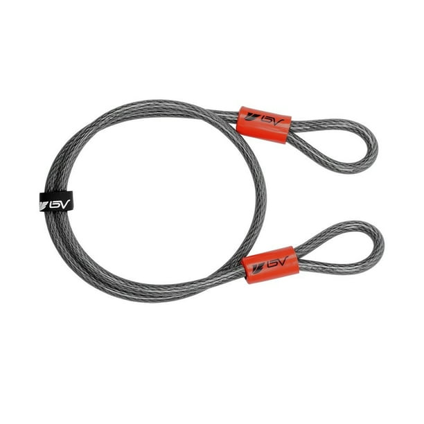 BV 4FT Security Double Looped Flex Cable Bike Lock, for ULock, Padlock