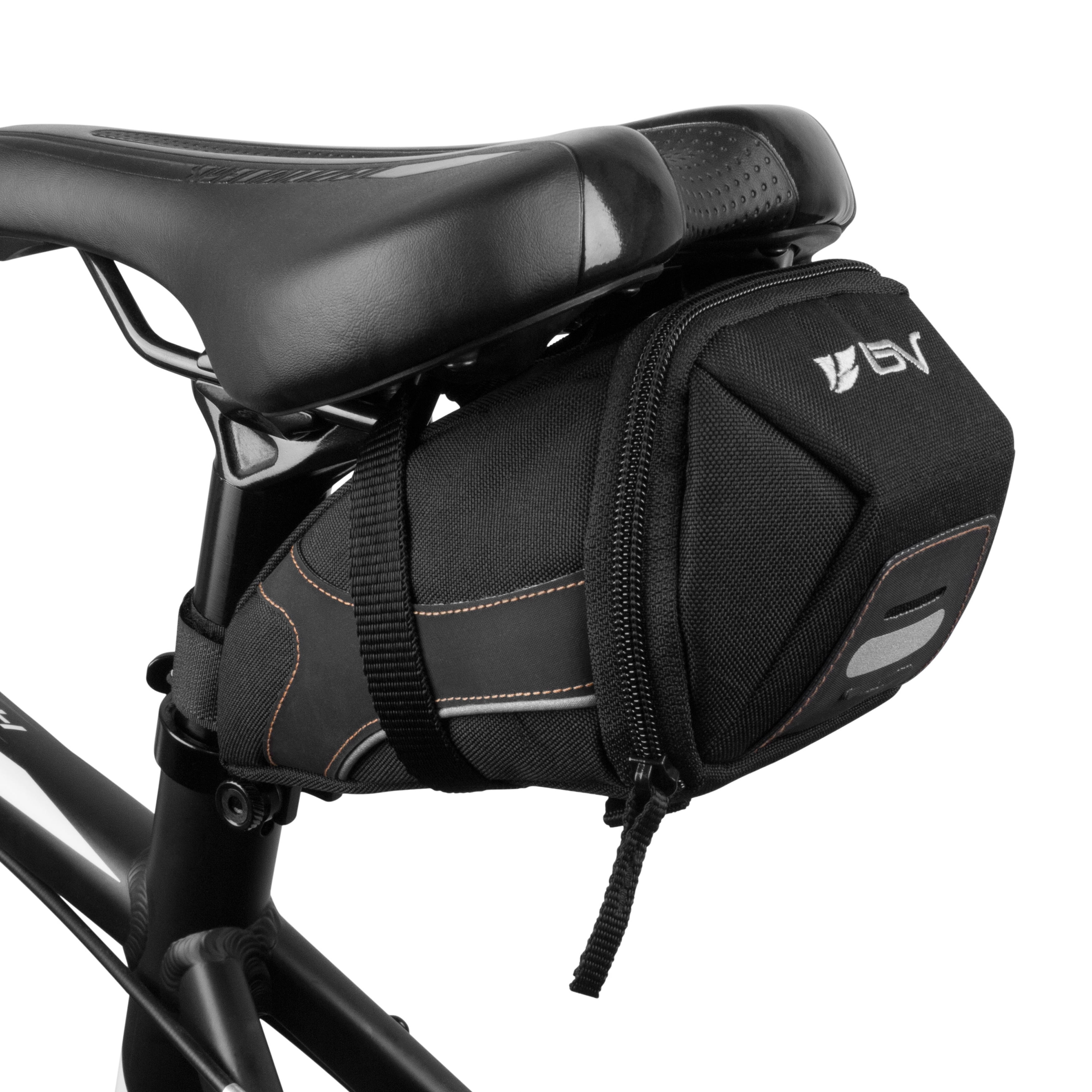 BV Bike Saddle Bag Water-Resistant Rear Bag Under Seat Y-Series Storage  Pouch - L