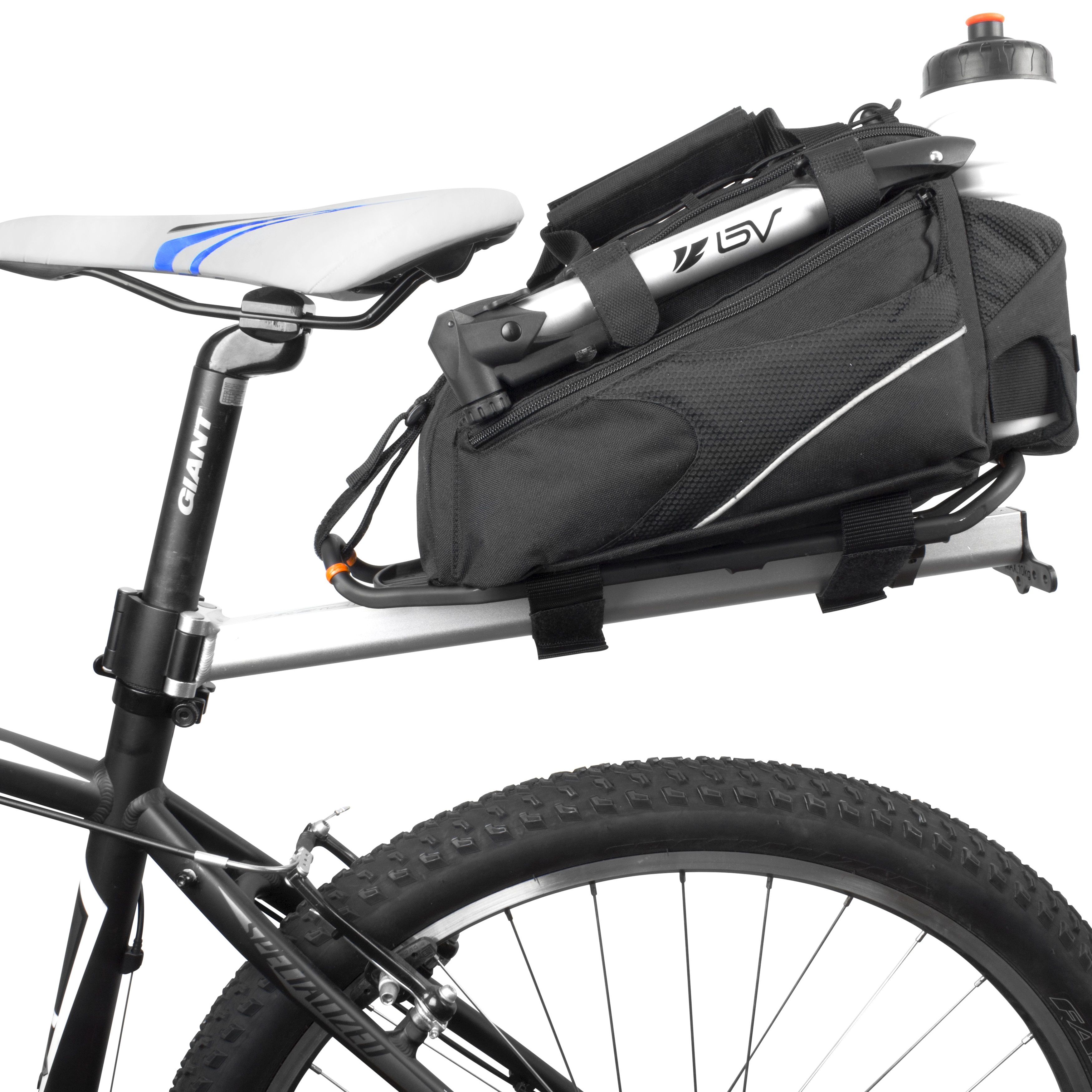 BV Bike Trunk Bag Commuter Rear Carrier Seat Bag Luggage Pannier Bag 10 ...