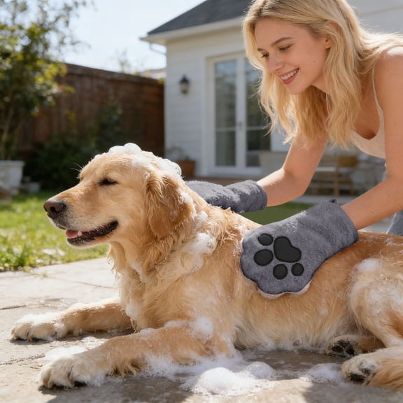 BVCL Bathing Towel For Cats Puppy Machine Washable Reusable Grooming Towel Soft Absorbent Bath For Dirt Removal Daily Care & Travel