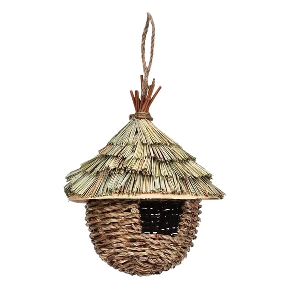 BVCL Bird For Garden And Nesting Natural Materials Shelter For Small Birds Hanging Sleeping Included Versatile Outdoor Habitat Handmade Bird Made Of Natural Materials