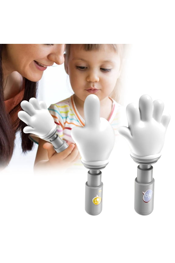 Educational Sensor Mini Finger Fist With Light Music Effects Stretchable Stress Novelty Keychain