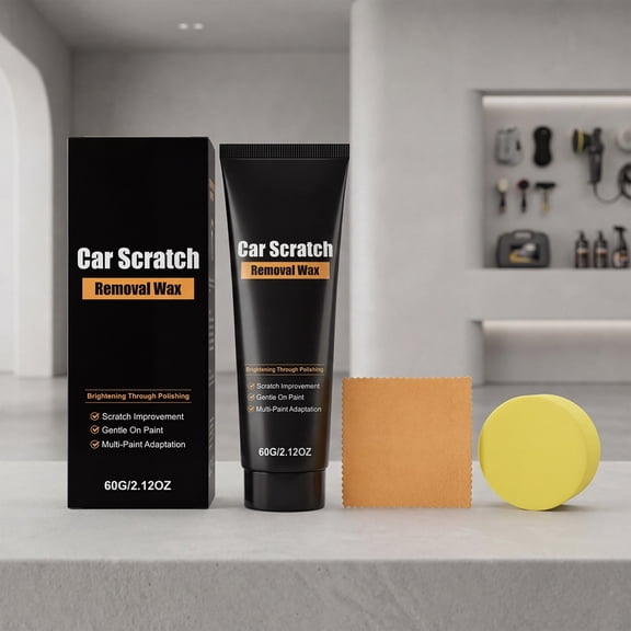 BVCL Scratch Remover Paste For Swirl Marks And Light Scratches Restoration With Microfiber Towel And Applicator Pad 60g