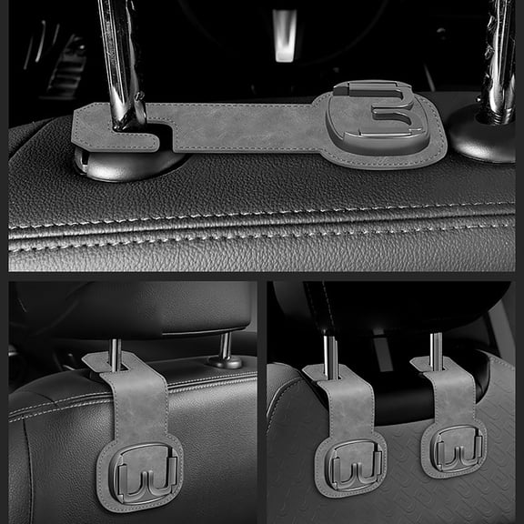 BVCL Seat Hooks For Headrest Purse Hook And Holder For Seat Storage Hook With Double Hook Design Seat Back Storage Hook For Bottles