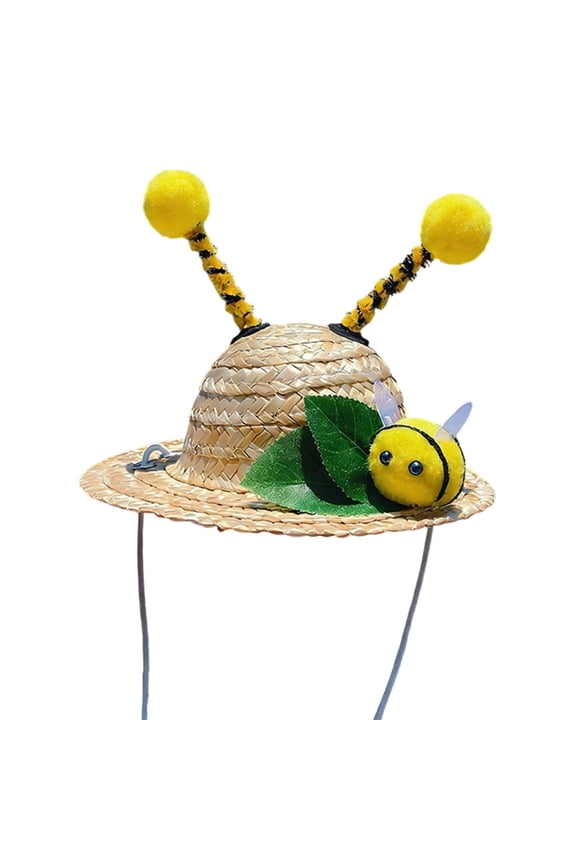 Small Hat Puppy Summer Sun Hat Pattern Blend Lightweight For Small And Outdoor Photo Lightweight Sun Hat For Small And Cats Breathable Summer Hat With Pattern For Outdoor Photos