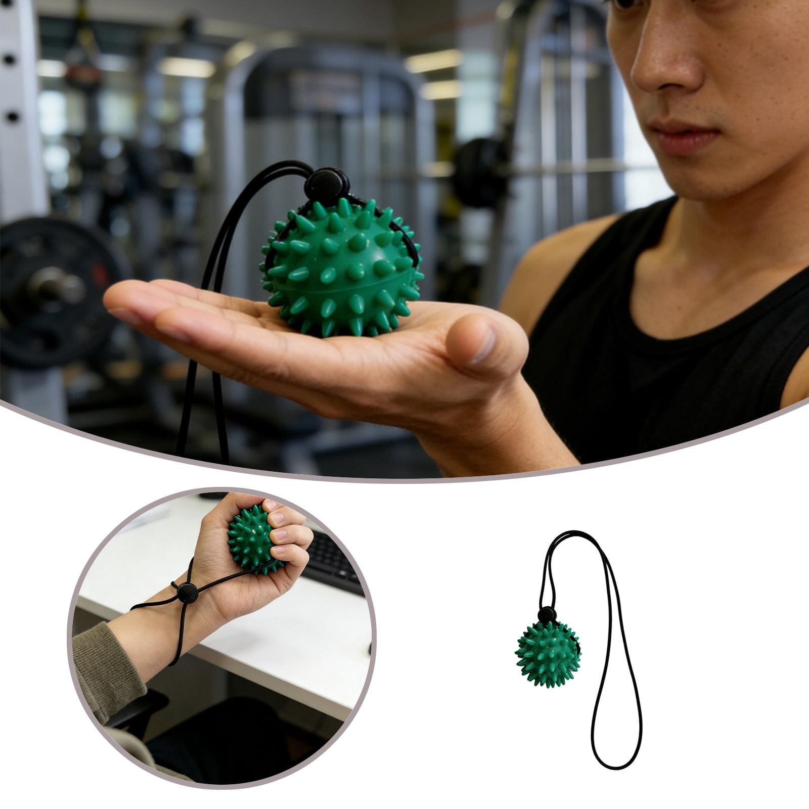 BVCL Spiky Acupressure Hand Grip For Rock Climbers – Hand Strength Recovery Trainer Stress Massage For Grip Strength Finger Rehabilitation And Climbing Enthusiasts