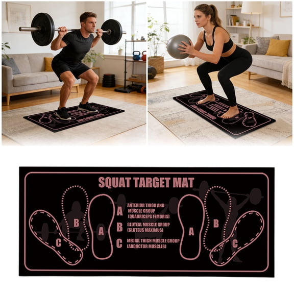 BVCL Squat Mat With Position 35x80cm Squat Mats Diatomaceous Earth Rubber Squat Mat For Home Yoga & Abs | Perfect For Squats Lunges & Core
