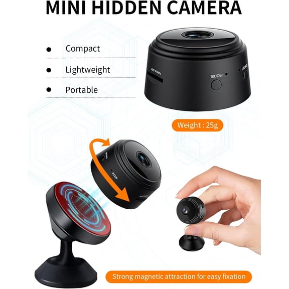 BVCL Wireless Secret Cam For Home Indoor WiFi 1080p Surveillance App Control Outdoor For Baby With Night (Video )
