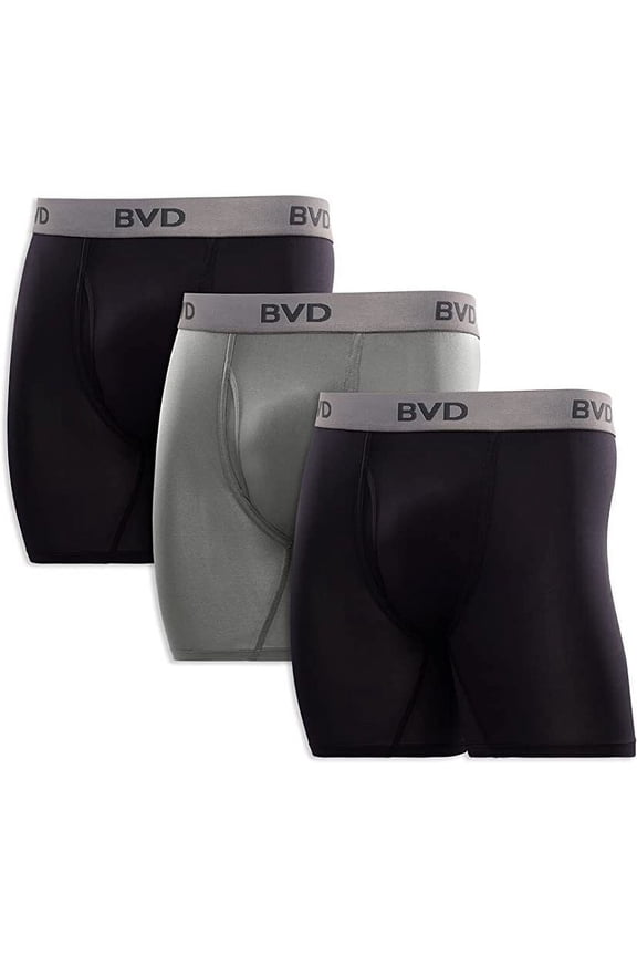 3 Pack Men’s Microfiber Boxer Briefs (Cooling Fabric & Odor Protection)