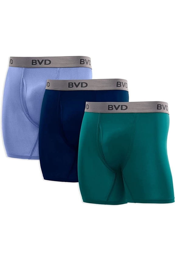 3 Pack Men’s Microfiber Boxer Briefs (Cooling Fabric & Odor Protection)