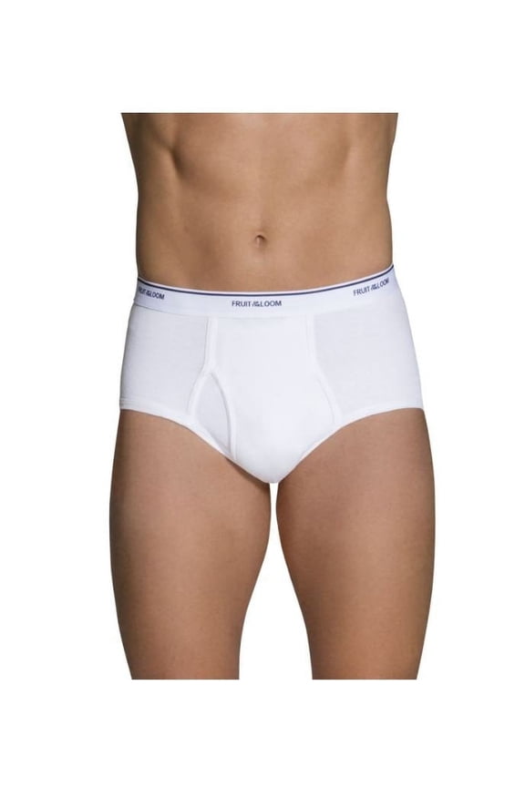 Men's 7 Pack Brief, White, Large