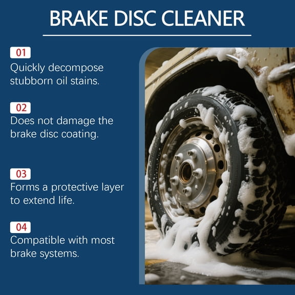 BVEBJDX 100ml Brake Disc Cleaner Spray Fast Cleaning For Brake Disc Surfaces Removes Stickies Dirt And Residues Convenient Car Brake Maintenance