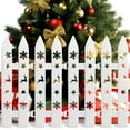 thumbnail image 1 of BVEBJDX Christmas Tree Scene Decorative Fence PVC Deer Star And Snowflake Cut-Out White Christmas Fence For Decorating Garden Fences, 1 of 6