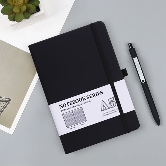 BVEBJDX Notebook Diary With Inner Pockets Hard Leather Cover With Lines ...