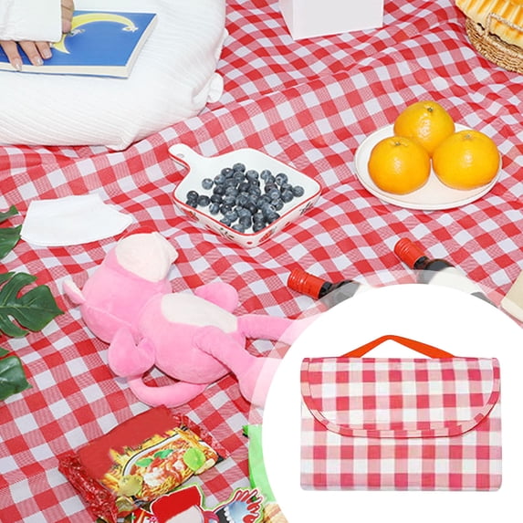BVEBJDX Picnic Mat Proof Pad Thickened Outdoor Camping Picnic Equipment Waterproof Portable Spring Trip Foldable Picnic Cloth Grass