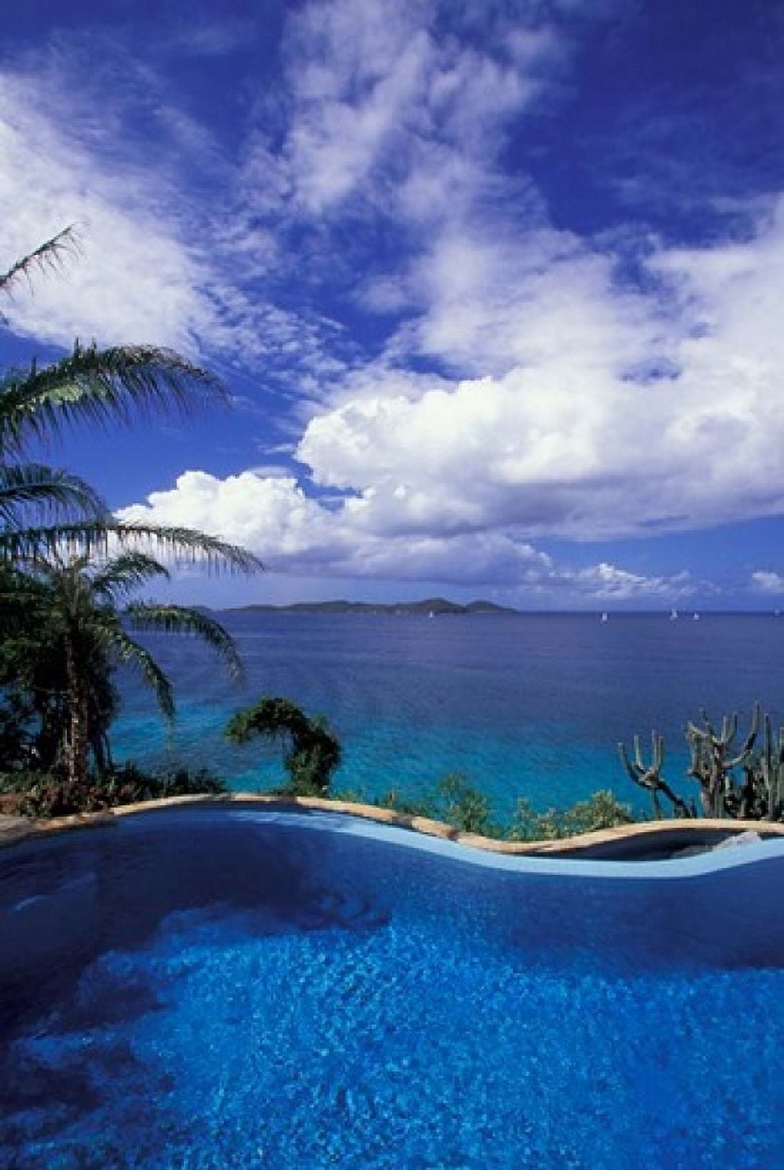 BVI Virgin Gorda Little Dix Bay Resort poolside Canvas Art - Walter Bibikow DanitaDelimont (11 x 17)