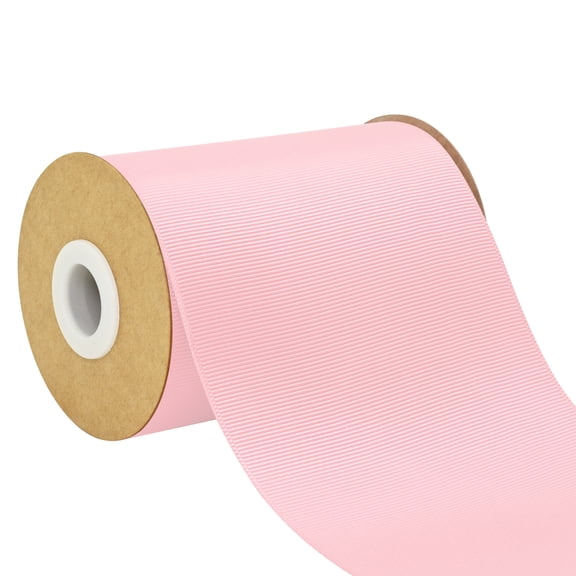 BVIEAKDA Grosgrain Ribbon Light Pink 4 Inch x 10 Yards for Gift Wrapping DIY Crafts