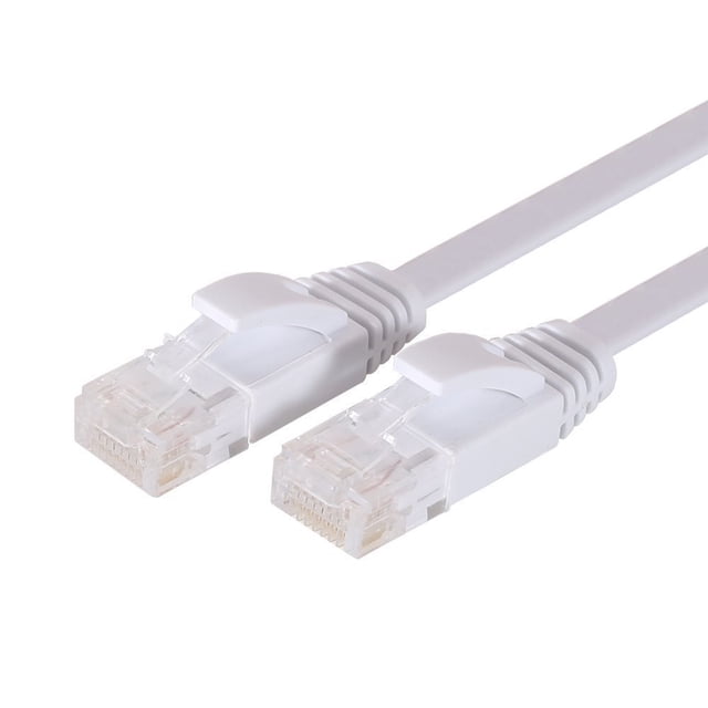 Pc Cable Wire BVIUFI-Cat6 Ethernet Cable 6FT 2Pack White, Cat-6 Flat RJ45 Computer ...