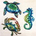 thumbnail image 1 of BVLFOOK Ocean Blue Metal Wall Decorations for Home Bathroom, Set of 3, 1 of 6