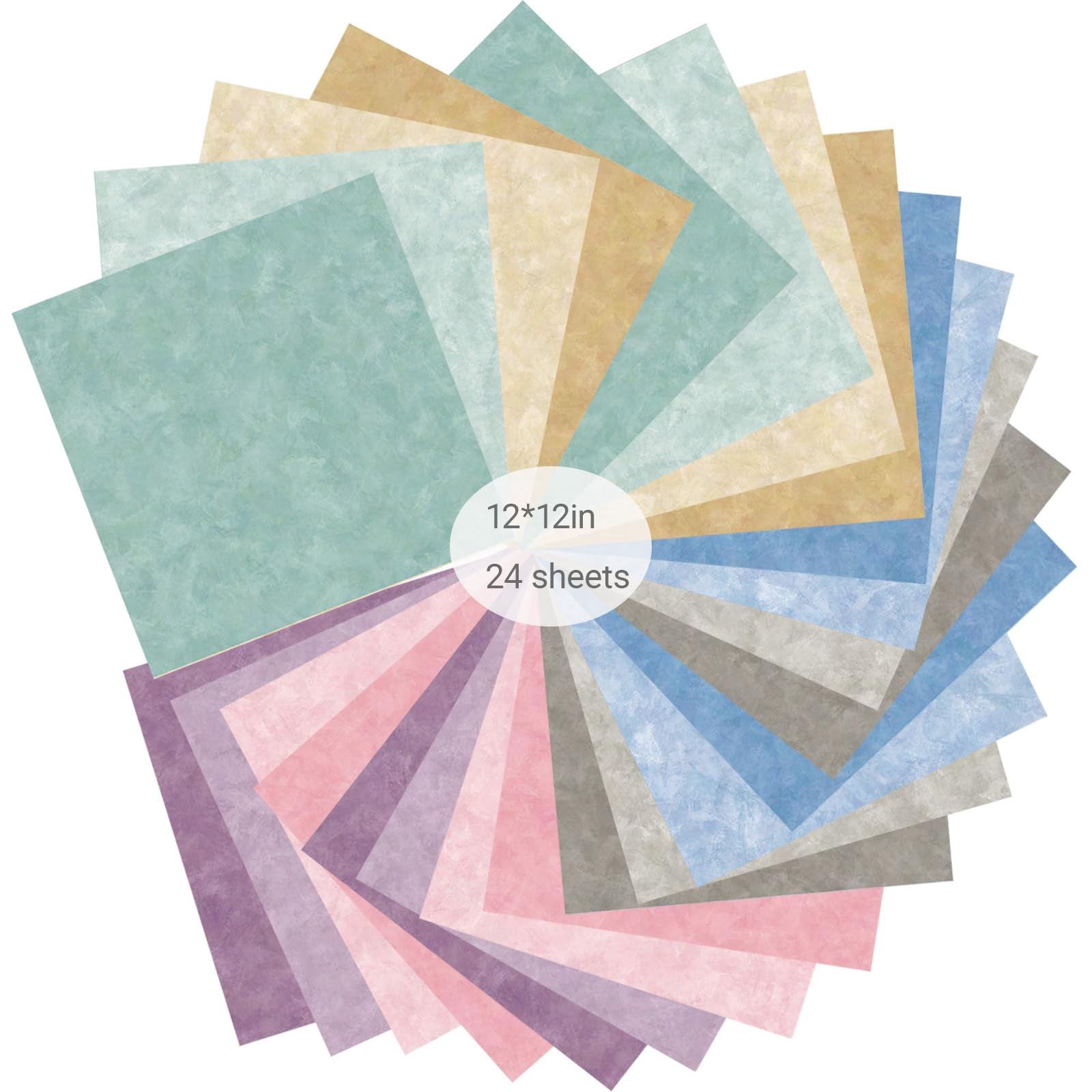 BVMGTT 24-Sheet 12x12 Scrapbook ESF27 Paper - Double-Sided 160gsm for ...