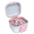 thumbnail image 1 of Leak-Proof Denture Case, Denture Cup for Soaking Dentures, Retainer Cleaning Case Black and Pink Denture Case（☺️OS）, 1 of 10